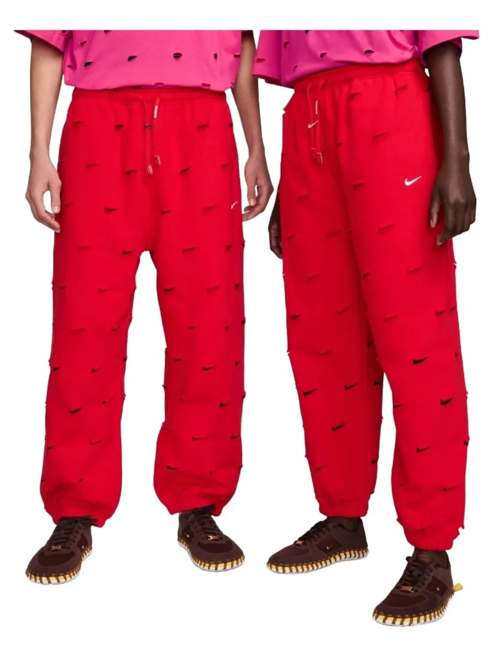 Jacquemus x Nike Le Swoosh Cut Out Trousers Sweatpants Size M University Red